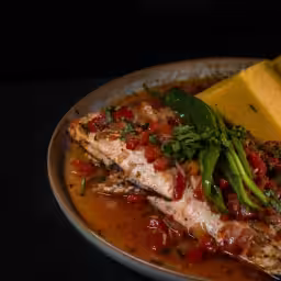 Saramură file de păstrav cu mămăligă 350g